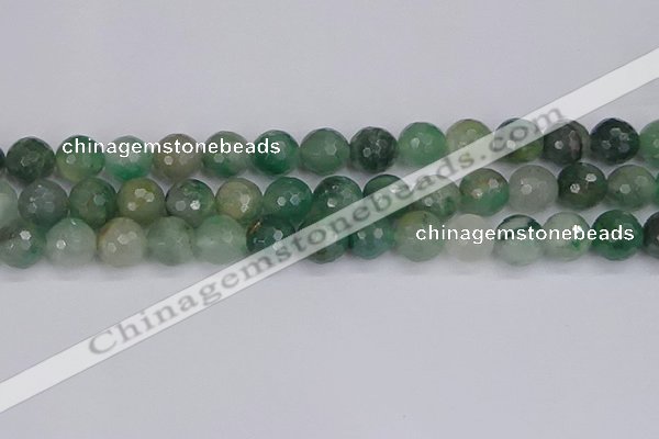 CBC703 15.5 inches 10mm faceted round African green chalcedony beads