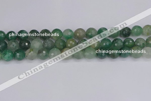 CBC704 15.5 inches 12mm faceted round African green chalcedony beads