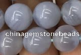 CBC713 15.5 inches 10mm round blue chalcedony beads wholesale