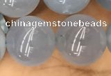 CBC736 15.5 inches 16mm round blue chalcedony beads wholesale