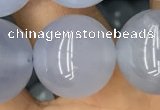 CBC737 15.5 inches 18mm round blue chalcedony beads wholesale