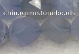 CBC743 15.5 inches 12mm faceted nuggets blue chalcedony beads