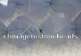 CBC744 15.5 inches 14mm faceted nuggets blue chalcedony beads