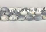 CBC781 15.5 inches 18*25mm rice blue chalcedony beads