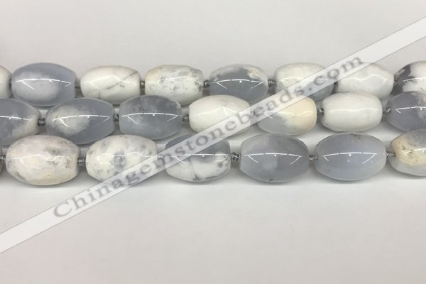 CBC781 15.5 inches 18*25mm rice blue chalcedony beads