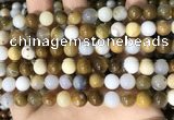 CBC802 15.5 inches 8mm round natural polka dot chalcedony beads