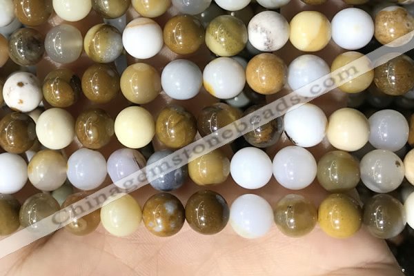 CBC804 15.5 inches 12mm round natural polka dot chalcedony beads