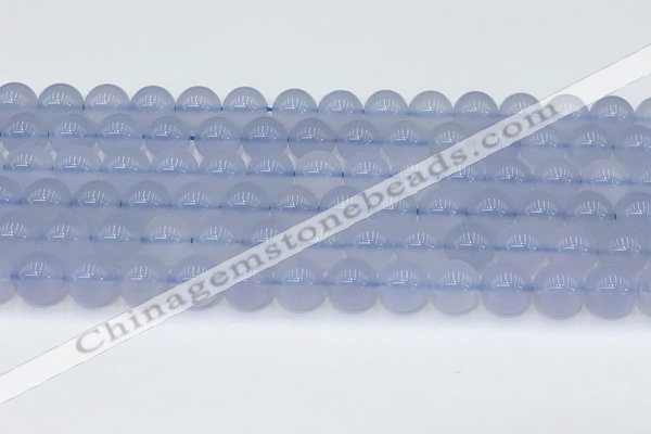 CBC817 15.5 inches 8mm round blue chalcedony gemstone beads