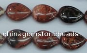 CBD02 15.5 inches 13*18mm flat teardrop brecciated jasper gemstone beads