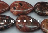 CBD03 15.5 inches 22*30mm flat teardrop brecciated jasper gemstone beads