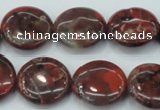 CBD06 15.5 inches 20mm flat round brecciated jasper gemstone beads