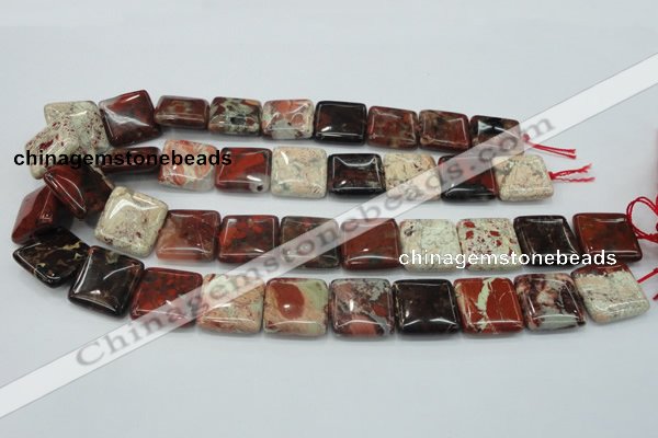 CBD08 15.5 inches 20*20mm square brecciated jasper gemstone beads