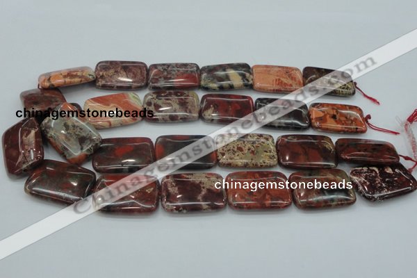 CBD09 15.5 inches 22*30mm rectangle brecciated jasper gemstone beads