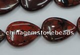 CBD34 15.5 inches 18*25mm flat teardrop brecciated jasper gemstone beads