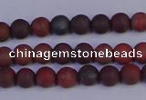 CBD360 15.5 inches 4mm round matte poppy jasper beads wholesale