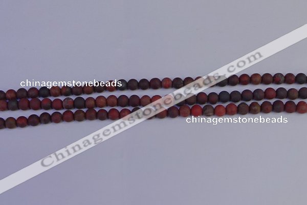 CBD360 15.5 inches 4mm round matte poppy jasper beads wholesale