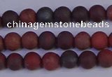 CBD361 15.5 inches 6mm round matte poppy jasper beads wholesale