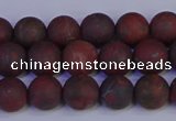 CBD362 15.5 inches 8mm round matte poppy jasper beads wholesale