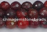 CBD378 15.5 inches 10mm faceted round poppy jasper beads