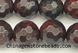 CBD393 15 inches 12mm faceted round brecciated jasper beads