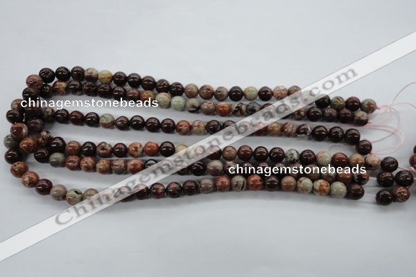 CBD61 15.5 inches 8mm round brecciated jasper gemstone beads