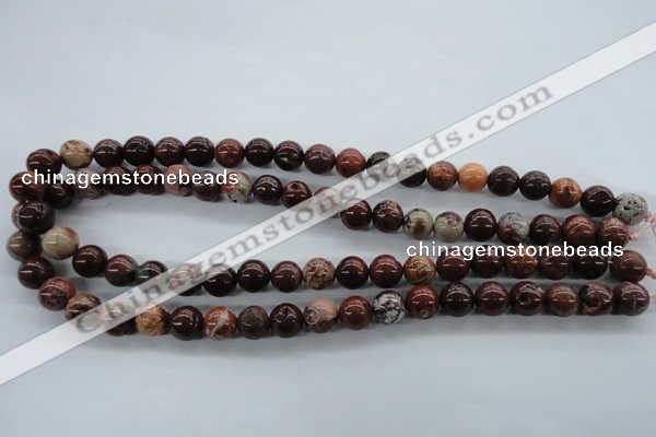 CBD62 15.5 inches 10mm round brecciated jasper gemstone beads