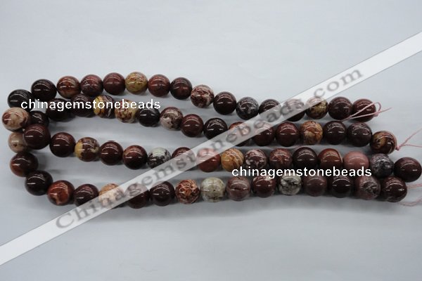 CBD63 15.5 inches 12mm round brecciated jasper gemstone beads