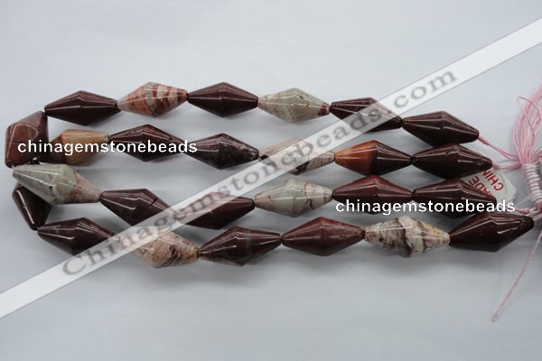 CBD69 15.5 inches 15*30mm bicone brecciated jasper gemstone beads