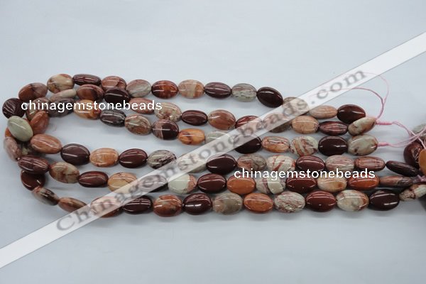 CBD71 15.5 inches 10*14mm oval brecciated jasper gemstone beads