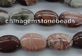 CBD72 15.5 inches 13*18mm oval brecciated jasper gemstone beads