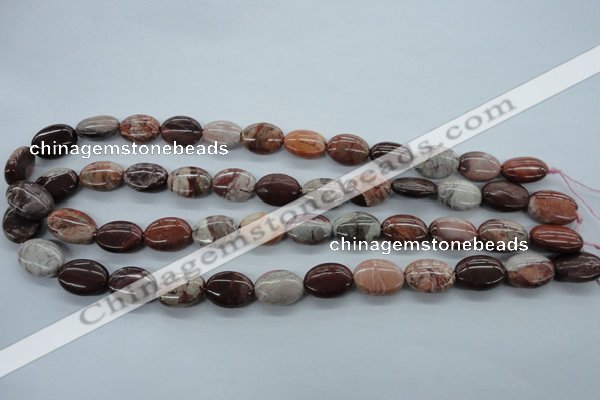 CBD72 15.5 inches 13*18mm oval brecciated jasper gemstone beads