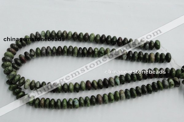 CBG05 15.5 inches 6*12mm rondelle bronze green gemstone beads