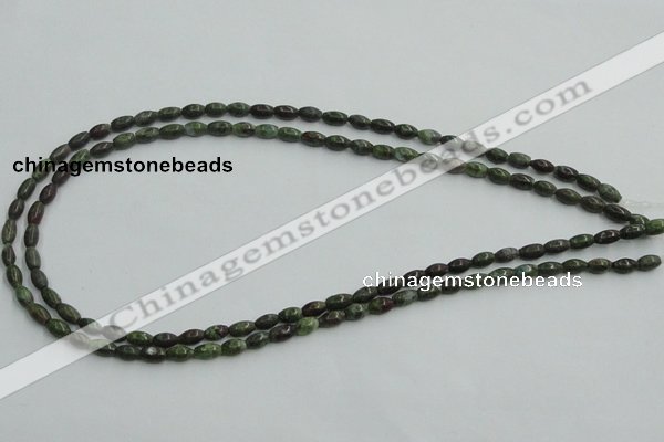 CBG06 15.5 inches 4*6mm rice bronze green gemstone beads wholesale