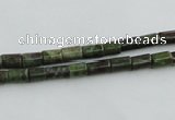 CBG07 15.5 inches 4*6mm cylinder bronze green gemstone beads