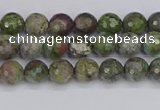 CBG100 15.5 inches 4mm faceted round bronze green gemstone beads