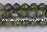 CBG101 15.5 inches 6mm faceted round bronze green gemstone beads