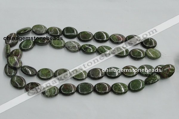 CBG15 15.5 inches 15*20mm oval bronze green gemstone beads wholesale