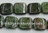 CBG17 15.5 inches 18*18mm square bronze green gemstone beads wholesale