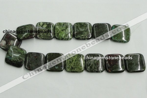 CBG18 15.5 inches 30*30mm square bronze green gemstone beads wholesale