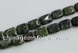 CBG19 15.5 inches 6*8mm rectangle bronze green gemstone beads