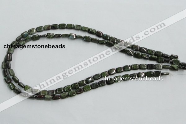 CBG19 15.5 inches 6*8mm rectangle bronze green gemstone beads