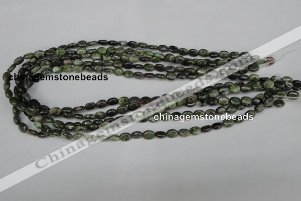 CBG26 15.5 inches 6*7mm oval bronze green gemstone beads