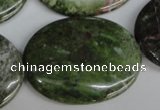 CBG32 15.5 inches 30*40mm oval bronze green gemstone beads