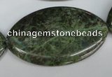 CBG34 15.5 inches 30*50mm marquise bronze green gemstone beads