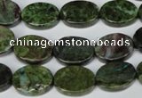 CBG57 15.5 inches 12*16mm oval bronze green gemstone beads