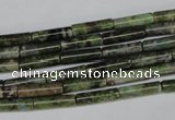 CBG75 15.5 inches 4*14mm tube bronze green gemstone beads