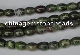 CBG78 15.5 inches 6*7mm rice bronze green gemstone beads