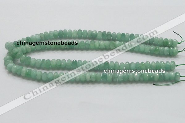 CBJ02 15.5 inches 6*10mm faceted rondelle jade beads wholesale