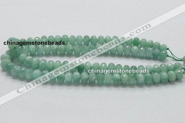 CBJ03 15.5 inches 8*12mm faceted rondelle jade beads wholesale