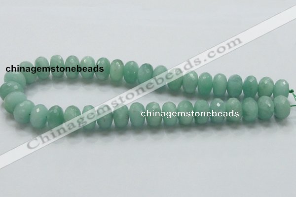 CBJ04 15.5 inches 10*16mm faceted rondelle jade beads wholesale